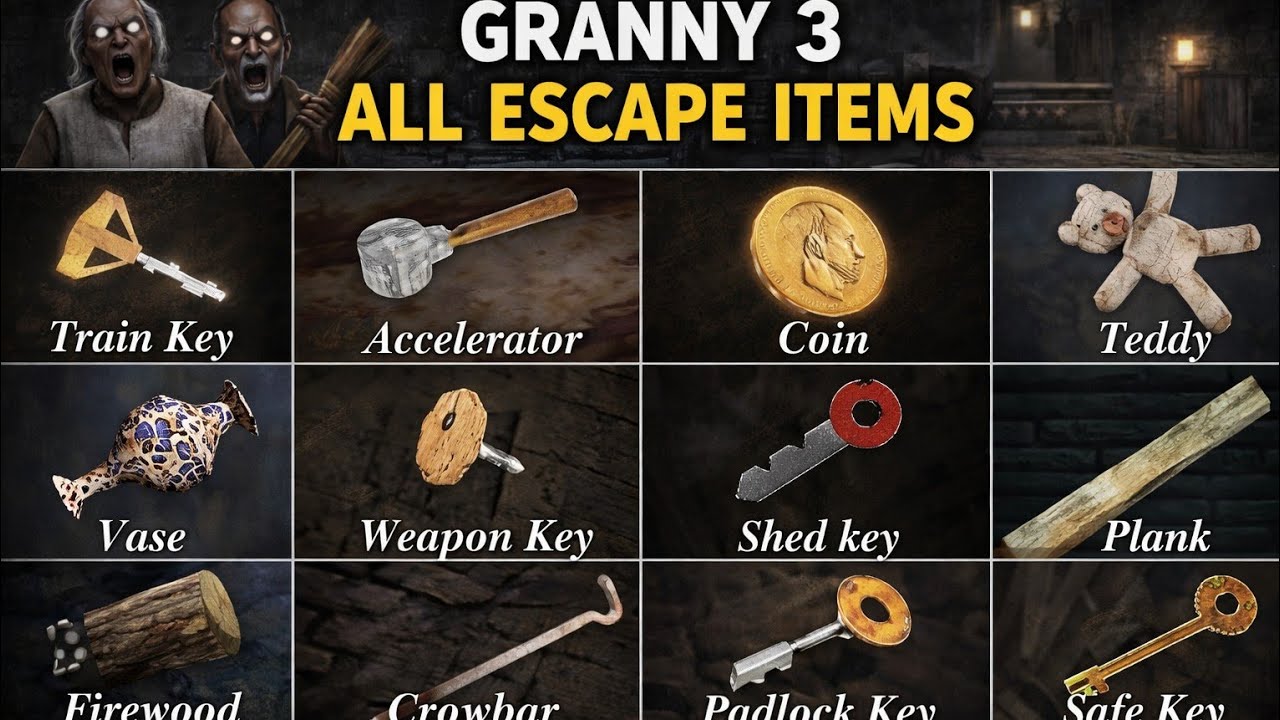 Granny 3 All Weapon Location And Use | Granny 3 
