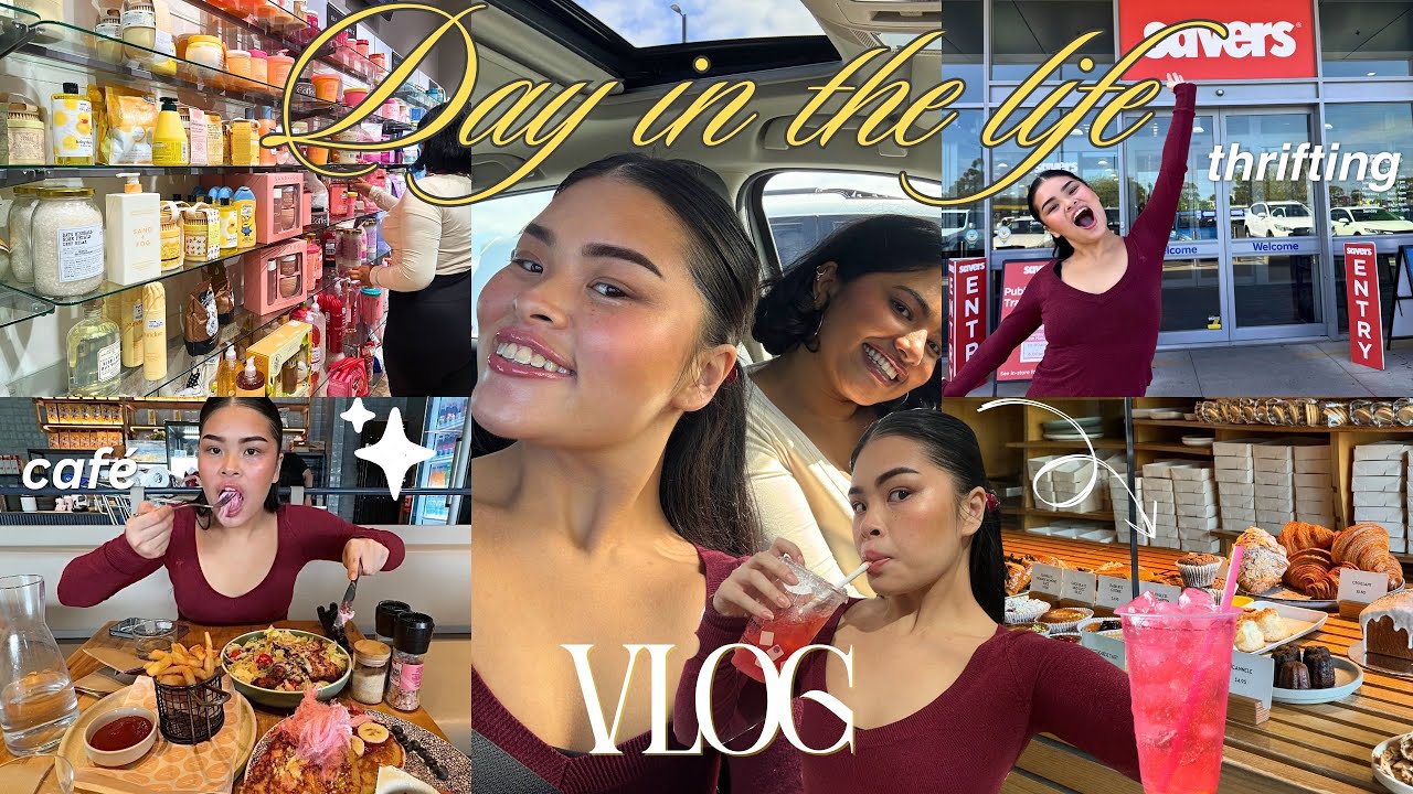 SATURDAY IN THE LIFE 🍓café brunch, shopping, snacks taste test, thrift stores | VLOG