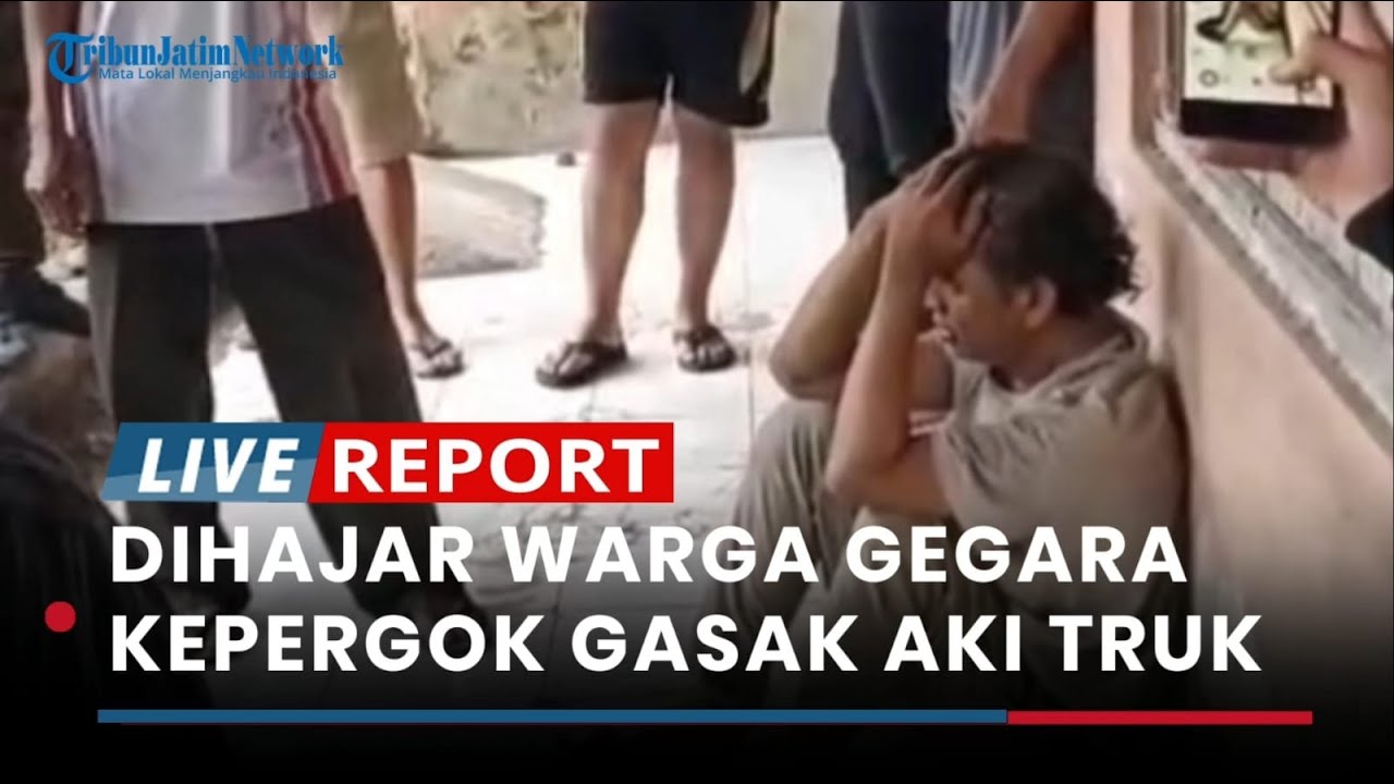BREAKING NEWS! Pria Surabaya Dihajar Warga Diwek Jombang, Hendak Gasak Aki Truk