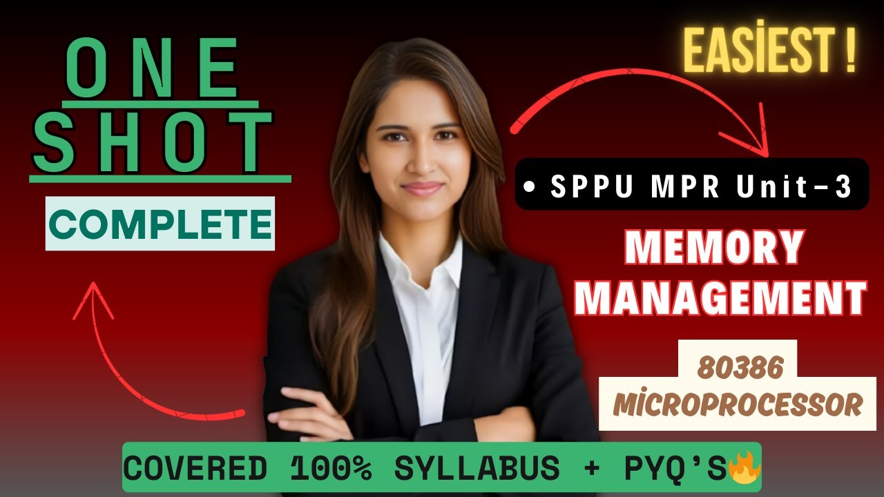 Microprocessor Unit-3 Complete ONE SHOT ✅| Memory Management | SPPU SE | 80386 Microprocessor