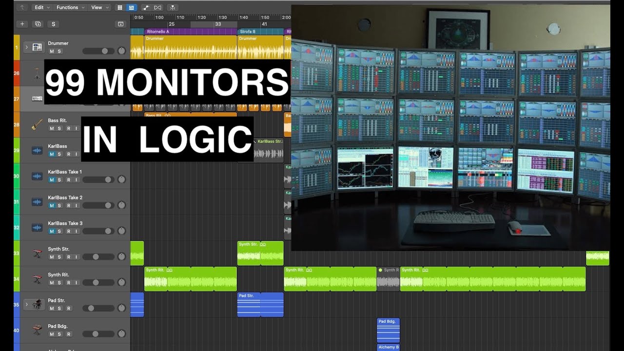 99 Monitors in Logic Pro !  -  Soluzione a Progetti Aperti ma Non Visibili