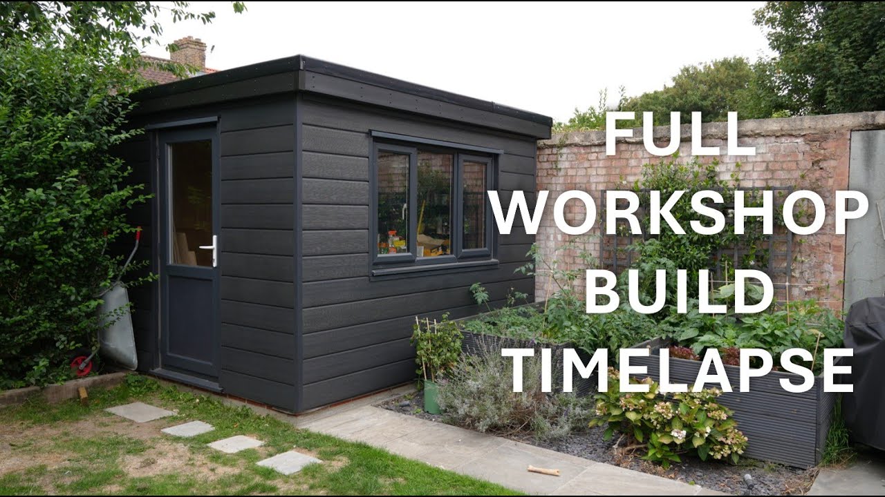 Full Workshop / Garden Room Build - Start to Finish Timelapse