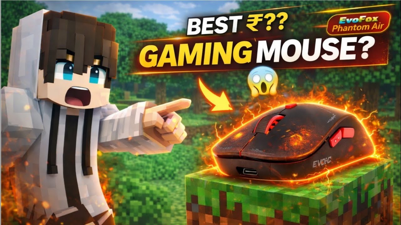 EvoFox Phantom Air Wireless Full ReviewIn Hindi 🔥| Is This the BEST Mouse for Gaming..???