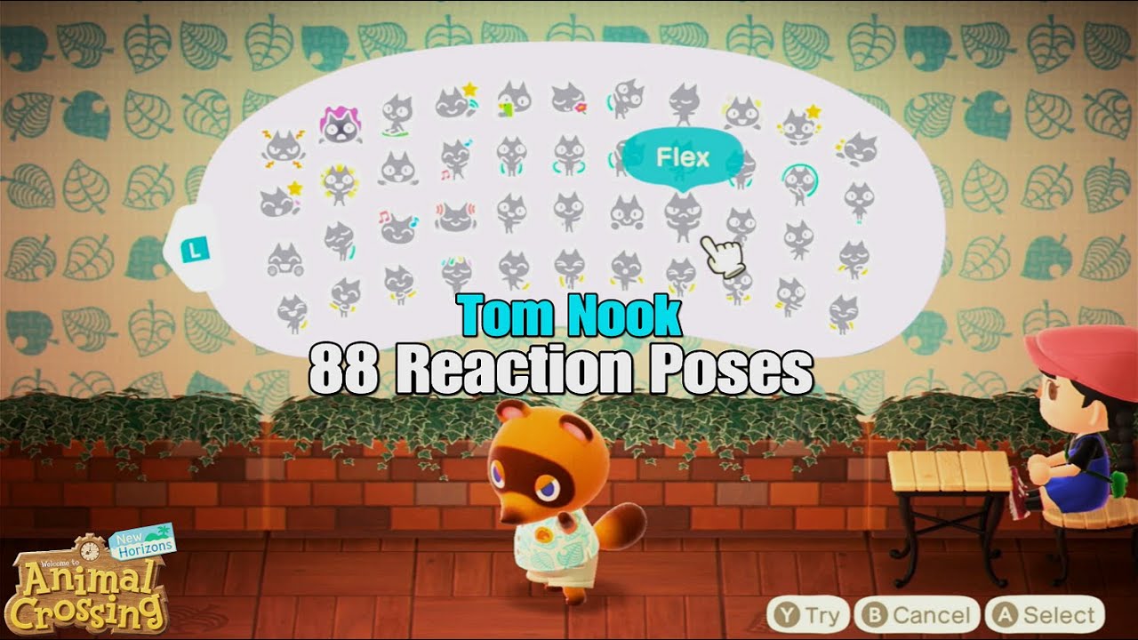 Animal Crossing New Horizons - Tom Nook All 88 Poses Reaction