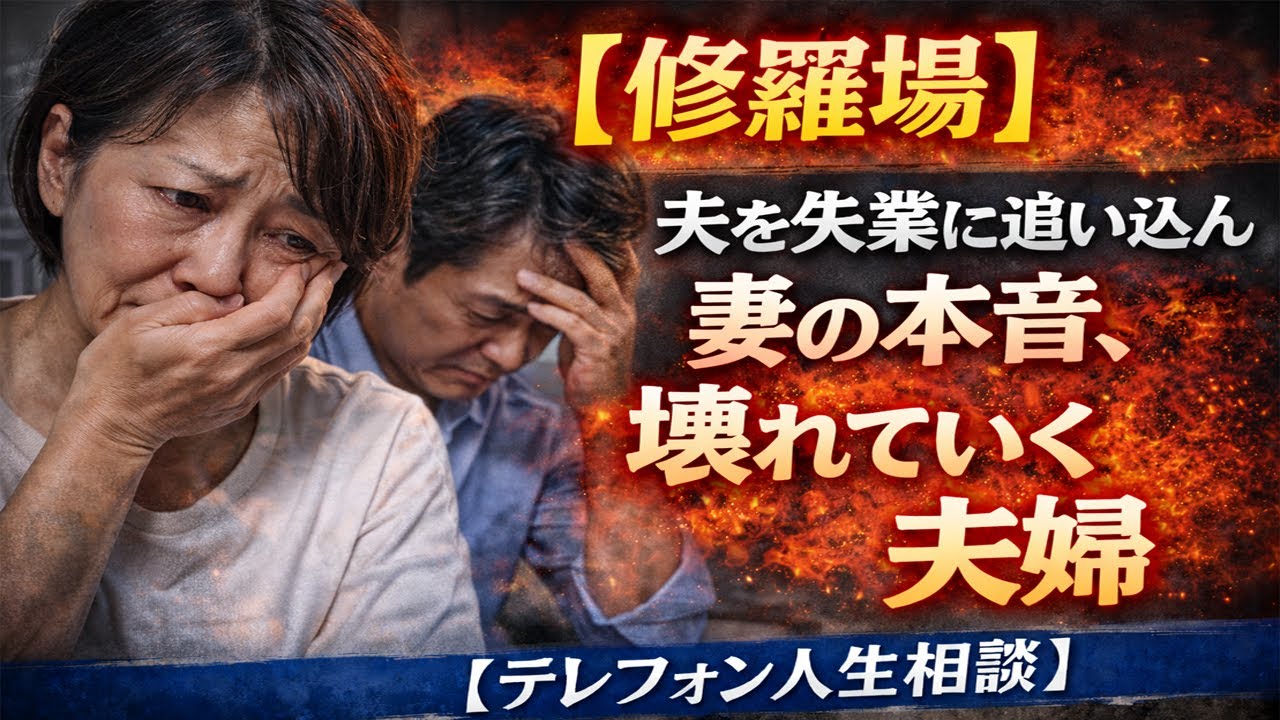 【修羅場】夫を失業に追い込んだ妻の本音、壊れていく夫婦 [テレフォン人生相談 ]