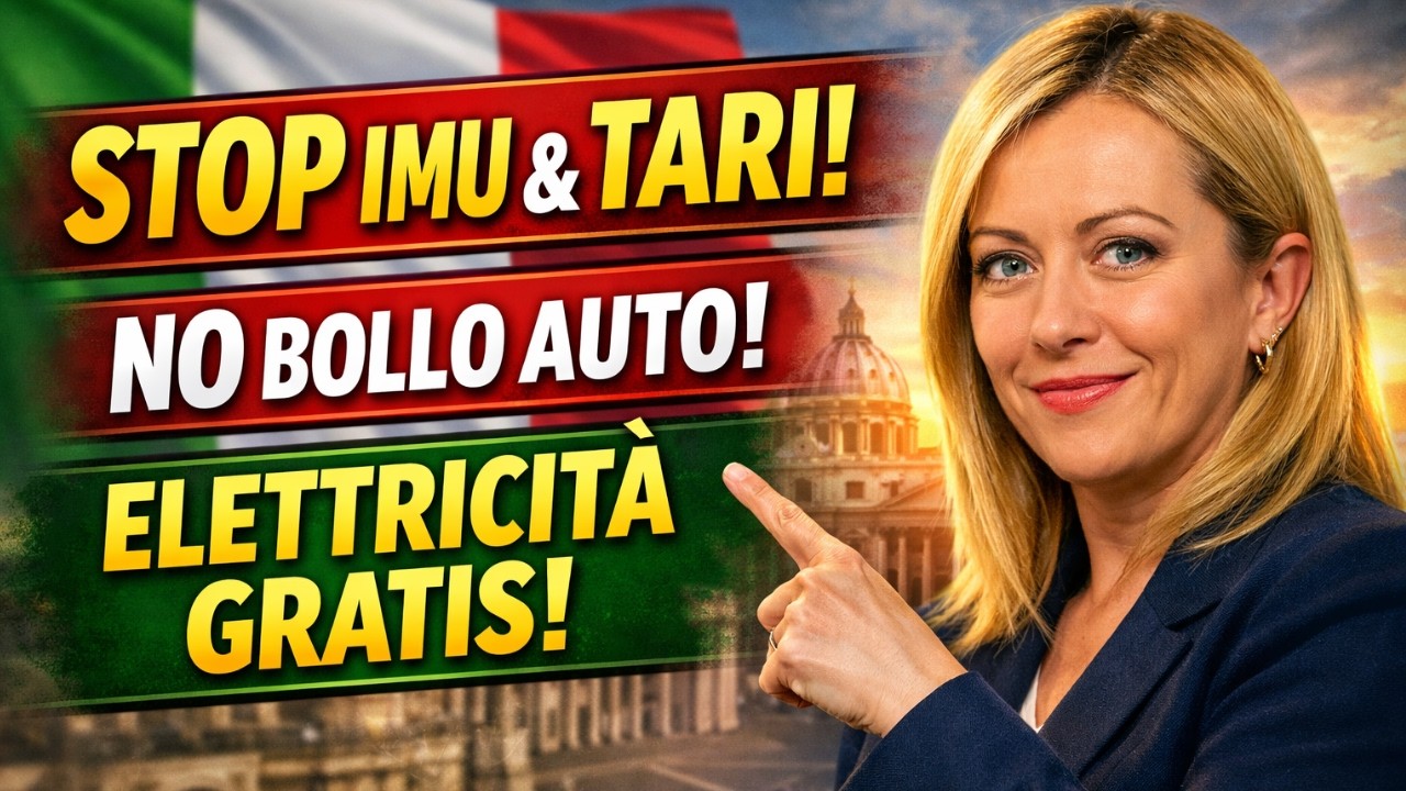 Giorgia Meloni Cancellazione IMU, TARI, Bollo Auto ed Esenzione Elettricità Ecco a Quali Condizioni