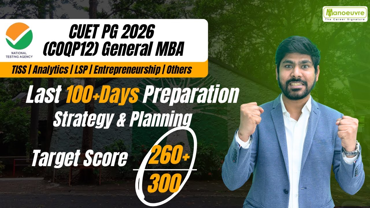 CUET PG TISS COQP12 2026 | 100+ Days Strategy/Planning | How To Crack CUET PG With 260+ Score