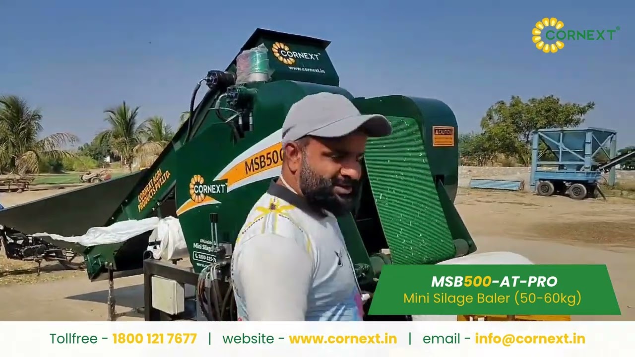 Silage Entrepreneur | Mini Silage Baler in Gujarat | Cornext | 18001217677
