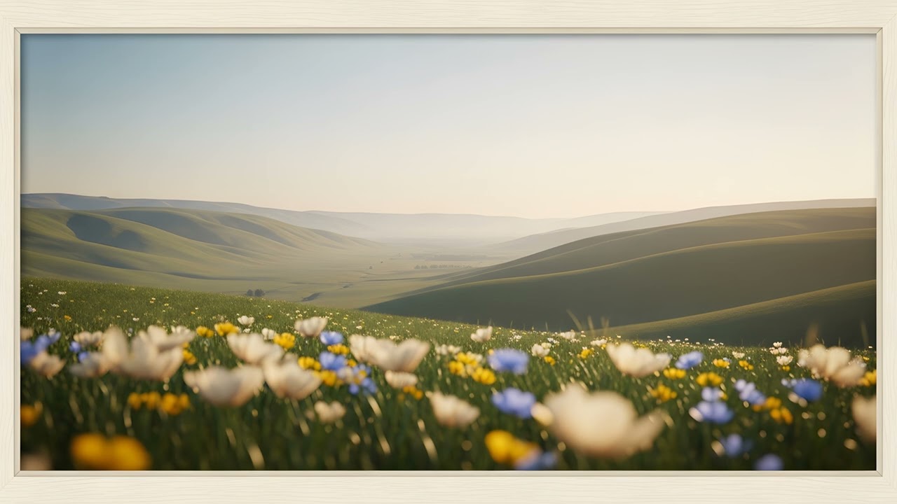 Soft Morning Light Over Hills 4K | Frame TV Art