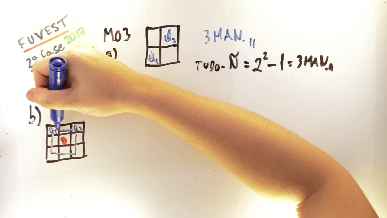 Quadrados PINTADOS FUVEST 2017 - Matemática M03 - PFC Princípio Fundamental da Contagem - 2ªfase3dia