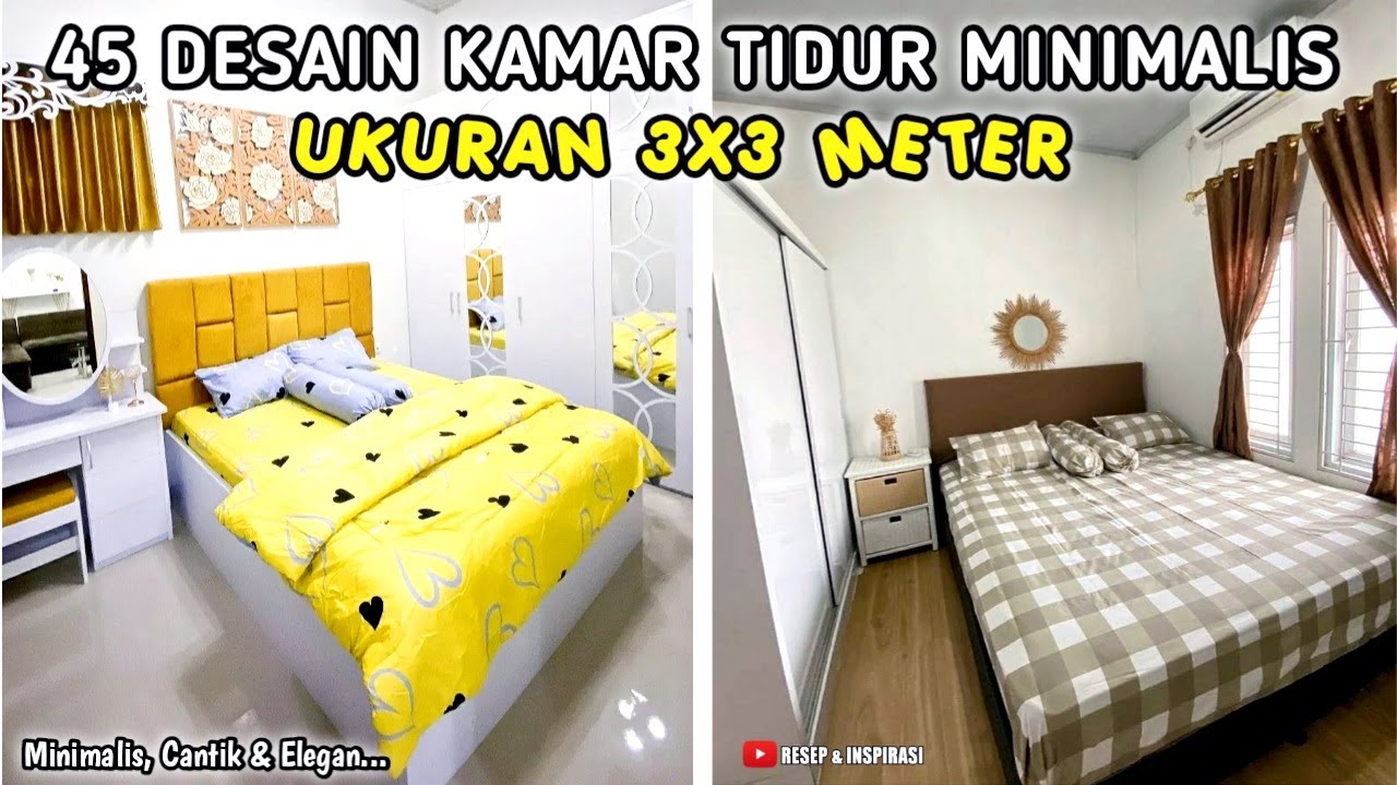 45 DESAIN KAMAR TIDUR MINIMALIS UKURAN 3x3m | LINK PEMBELIAN PRODUK ADA DESKRIPSI