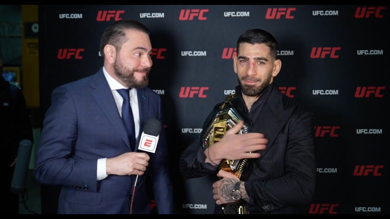 ¡Histórico! Ilia Topuria tras ganar el título del UFC