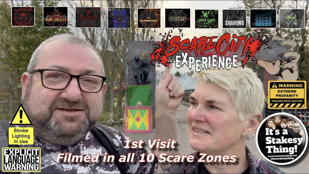 Scare City Experience our first time visiting this scare Park, 10 Scare Zones #itsastakesything