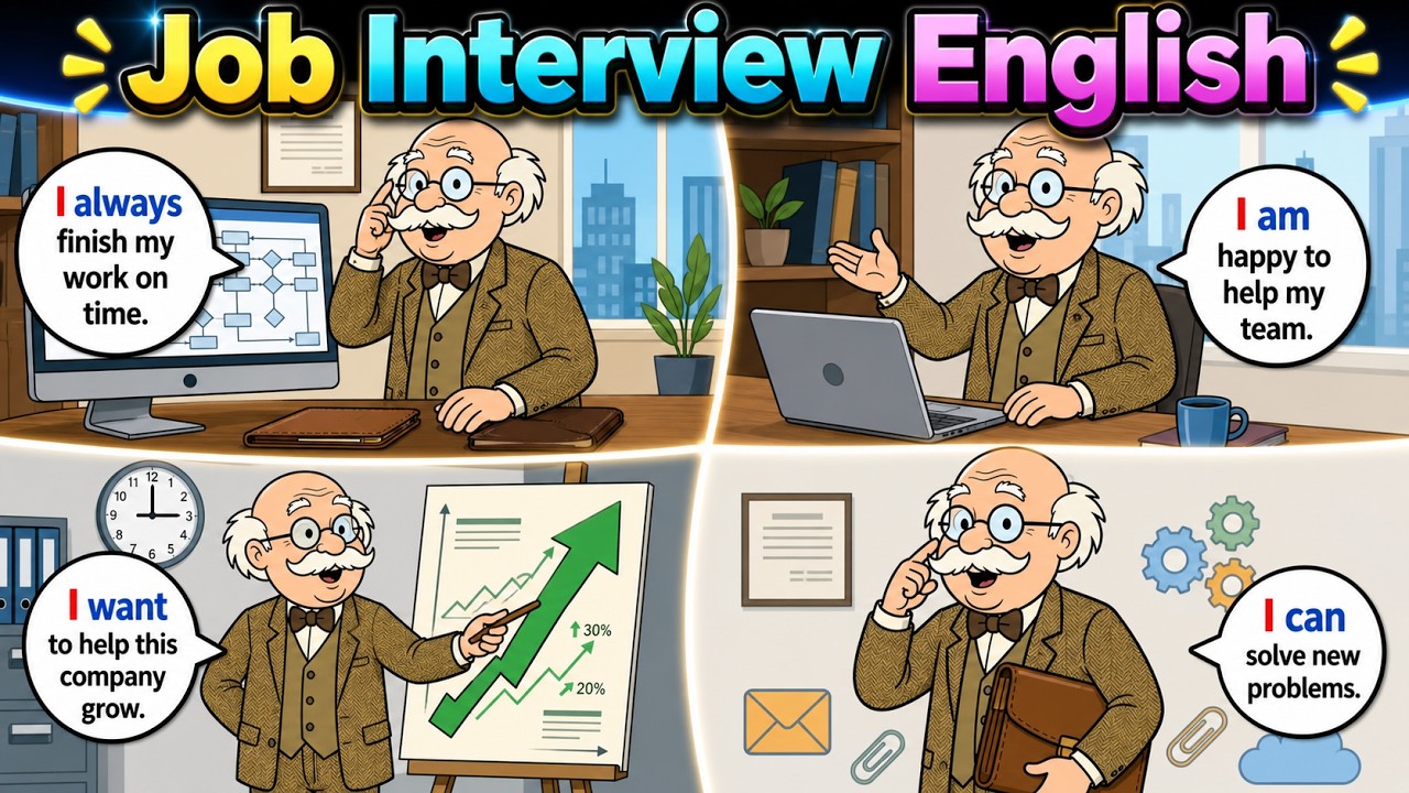 Master 35 Interview Sentences | Learn English for Job Interviews | Grandpa Teaches English