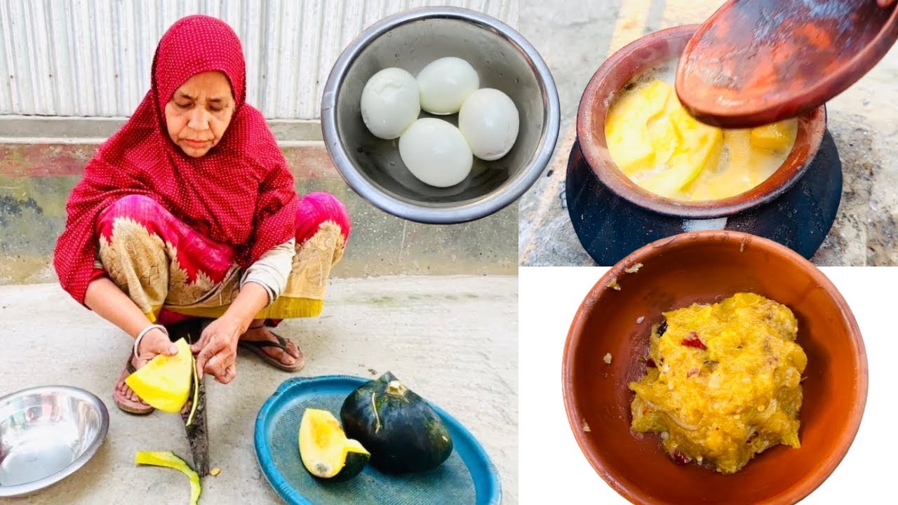 Sweet Pumpkin Bharta & Egg Curry।