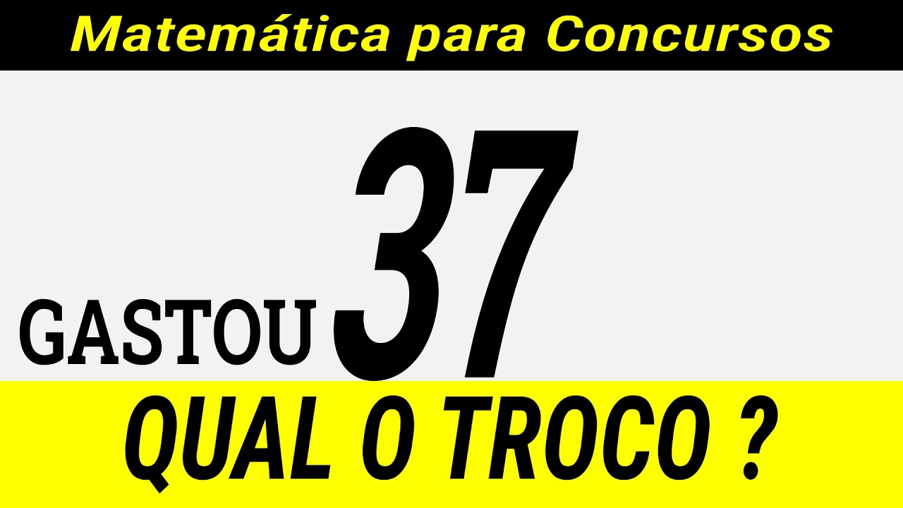 Quanto restou após a compra? Questão básica de concurso