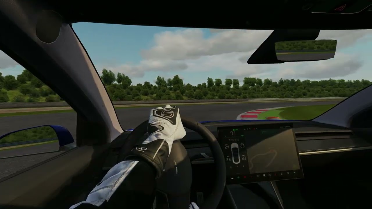 Tesla Model 3 Performance (2019), on Autodrom Most (2019) - onboard Assetto Corsa gameplay
