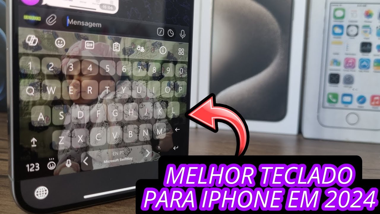 Este &eacute; o melhor teclado para iPhone em 2024. Inumeras op&ccedil;&otilde;es de personaliza&ccedil;&atilde;o.