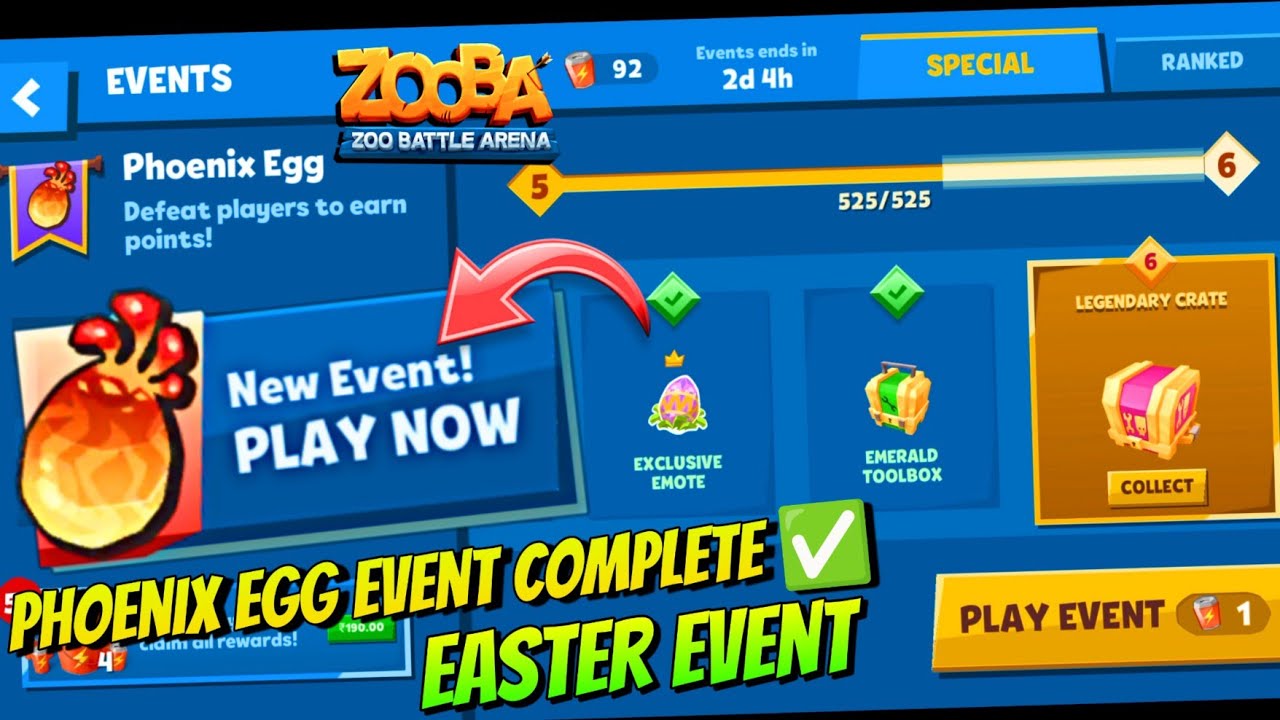 Zooba | Phoenix Egg Event Complete ✅ - Opening Emarald Crate & Legendry Crate | Skippy🐰 Gameplay 🎯🎮