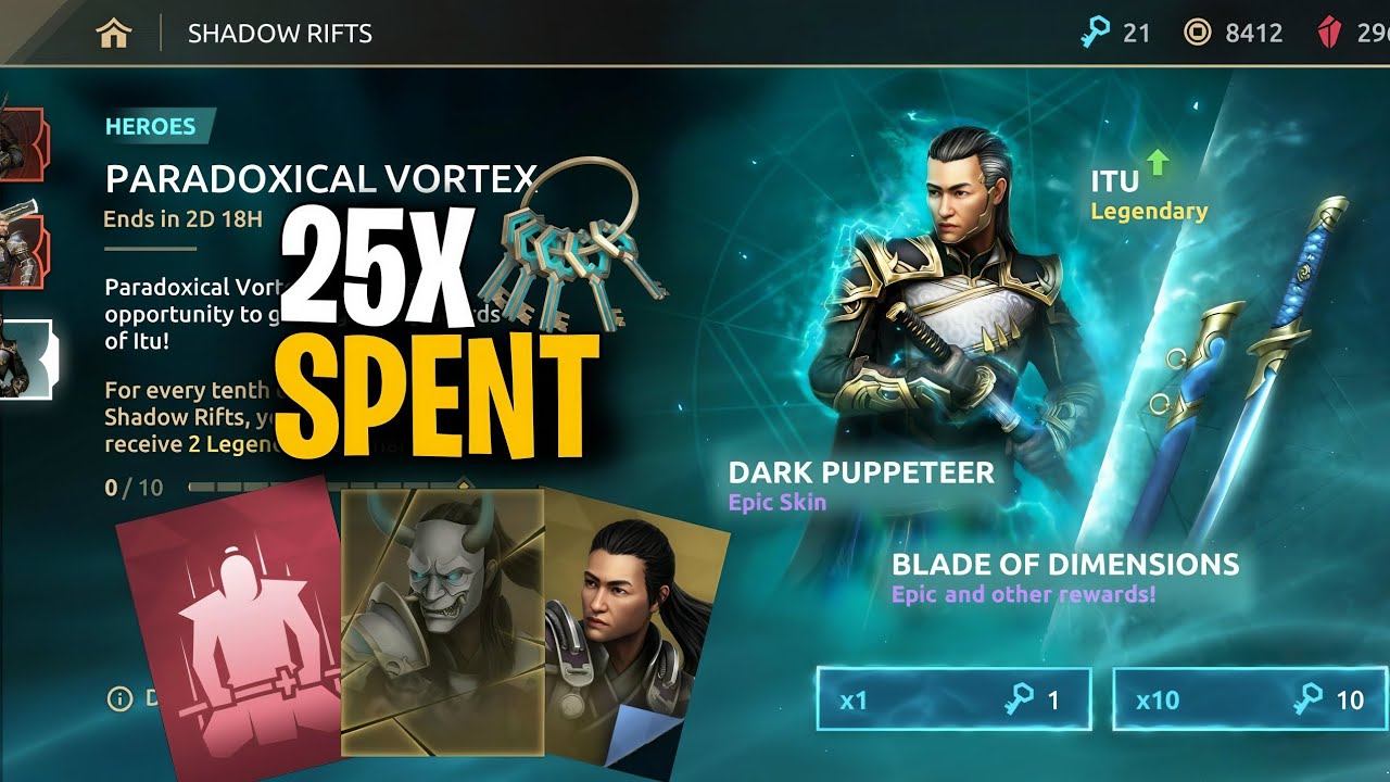 Got Epic Skin, Rare weapon  🔥| Spending 25 Keys In ITU Rift Event 🤯| SF4  Arena Rift Event 🥳