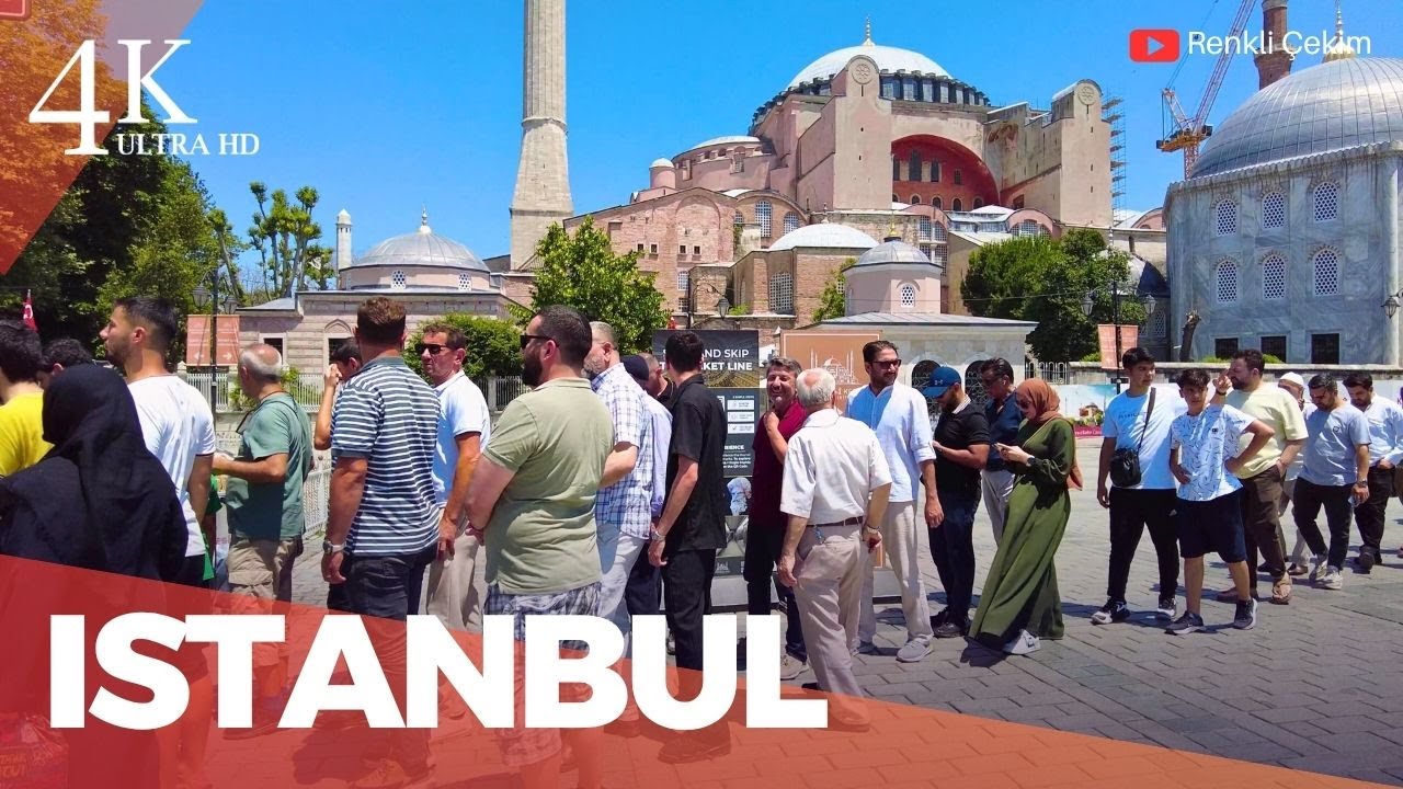 4K Eminönü, Sirkeci, Hagia Sophia Istanbul Walking Tour | Турция 2025