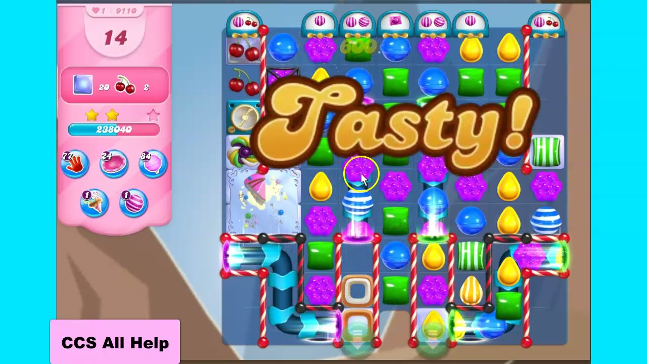 Candy Crush Saga Level 9110 NO BOOSTERS Cookie