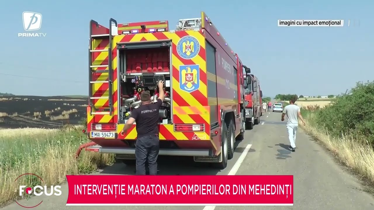 Situaţie critică în Mehedinţi. O casă şi o unitate militară au luat foc din cauza vegetaţiei uscate