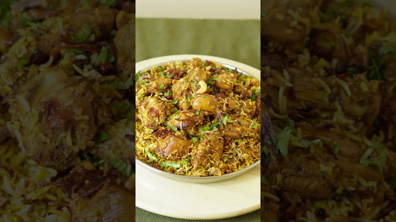 Delicious Hyderabad Chicken Dum Biryani #shorts