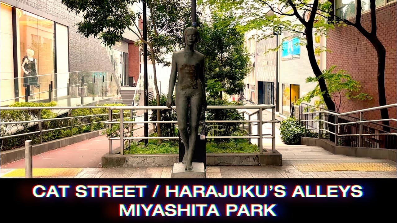 Cat street / Harajuku's alleys / Miyashita park - unseen Tokyo walking tour in 4K and 3D audio
