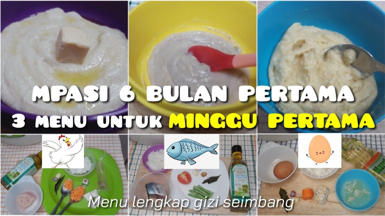 MENU MPASI MINGGU PERTAMA | MPASI 6 BULAN PERTAMA
