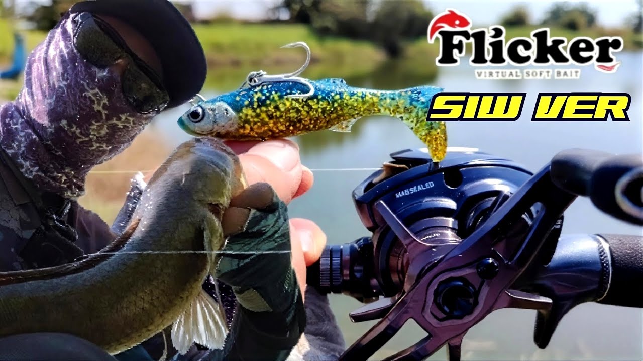 เหยื่อใหญ่​ ปลา​ใหญ่​ Flicker​ SIW​ VER​ ปลายางระบบแม่เหล็ก​ #fishing #ตกปลาช่อน #น้า​ศาล​เบ็ด​ซิ่ง​