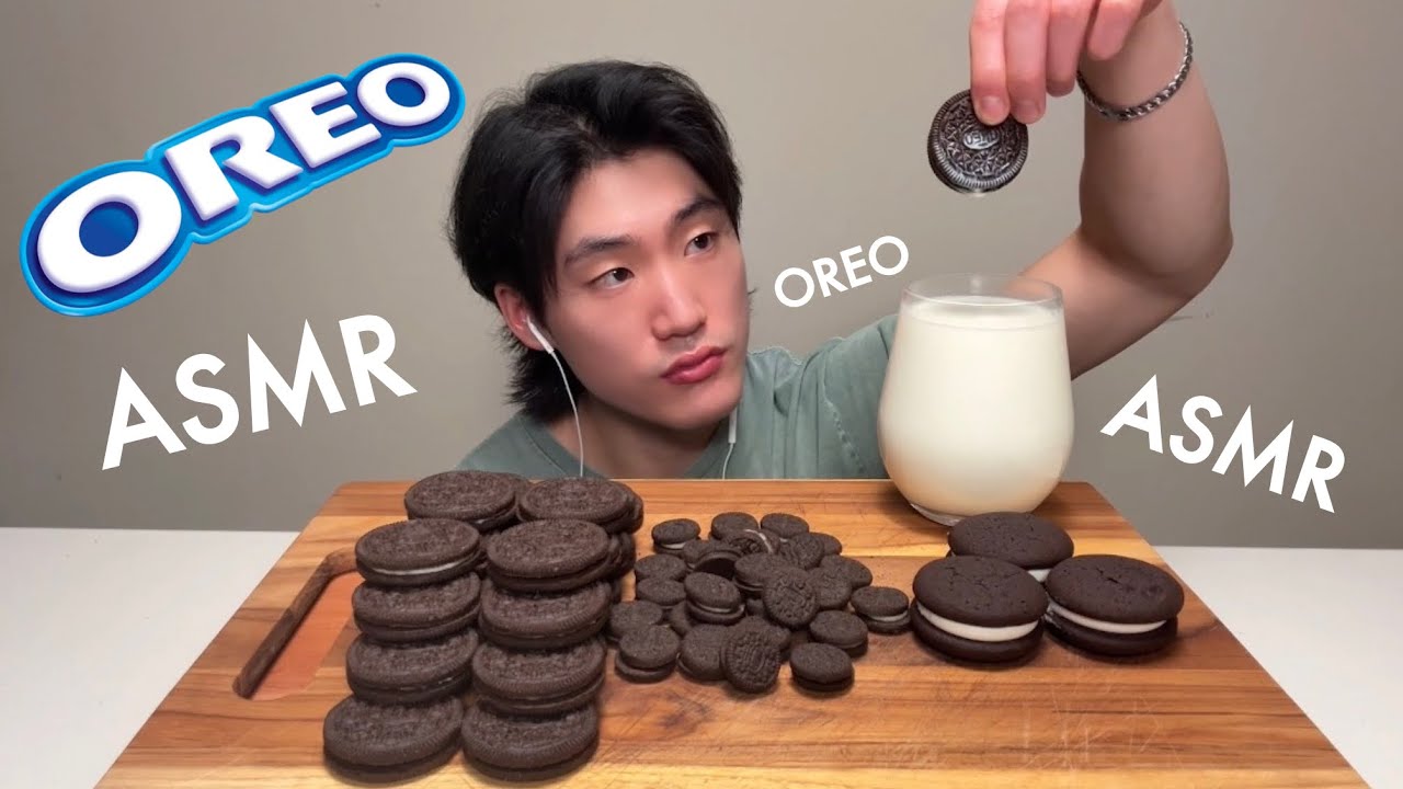 ASMR Oreo Cookies + Oreo Minis + Oreo Cakesters (Mukbang Eating Sounds)