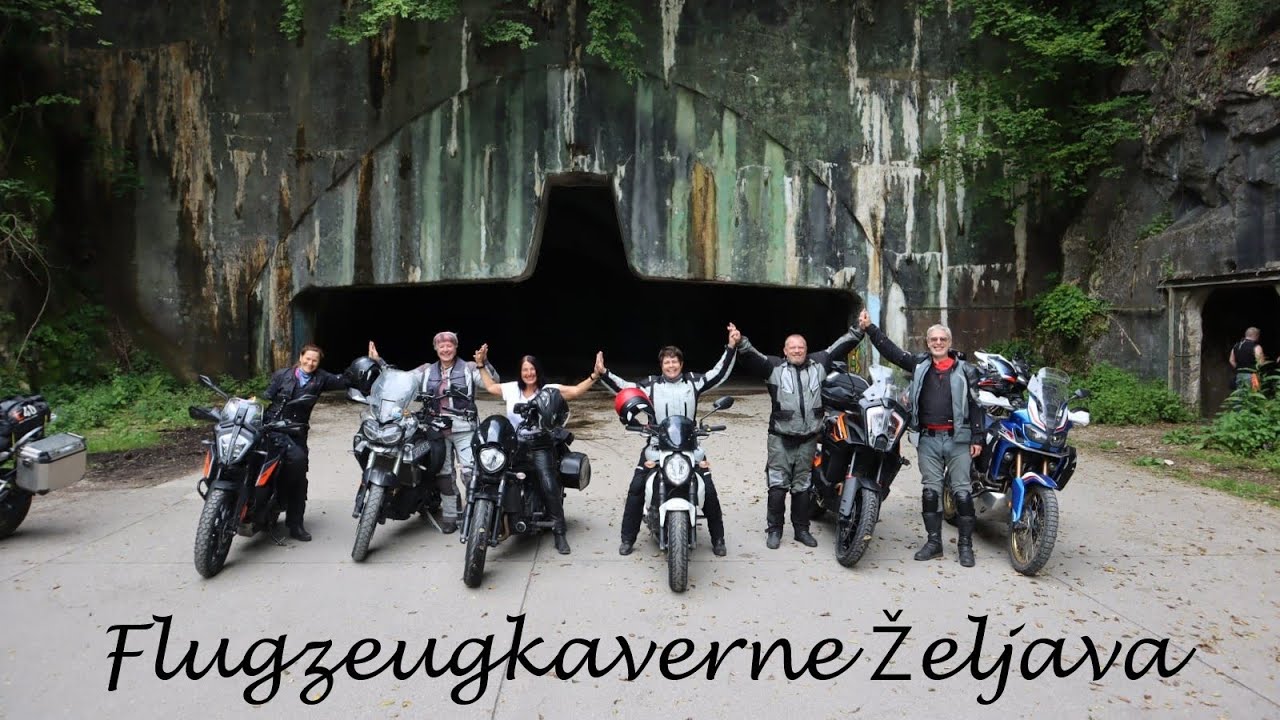 2023 Motorradtour Bierbrunnen Zeleno zlato in Slowenien - Flugzeugkaverne Željava - Rijeka - Lokvica