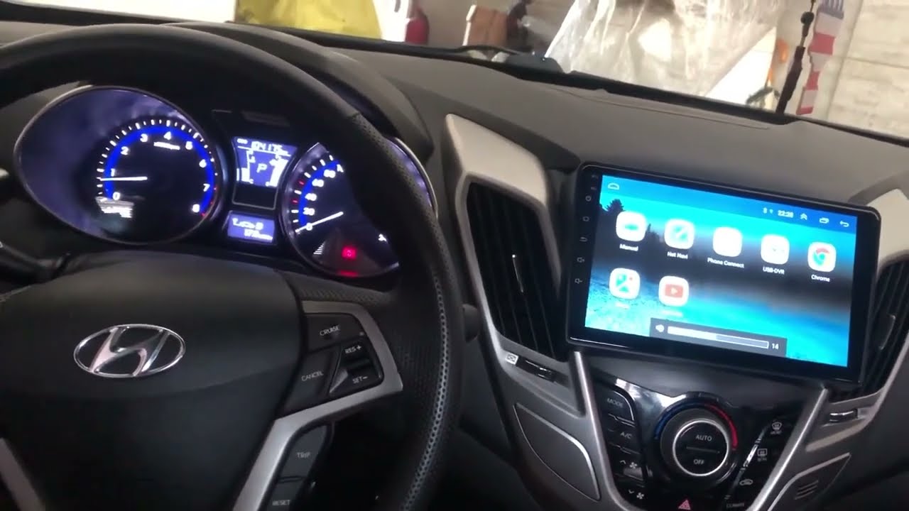 Central Multimidia Android Hyundai Veloster 9 polegadas controles no volante infinity car