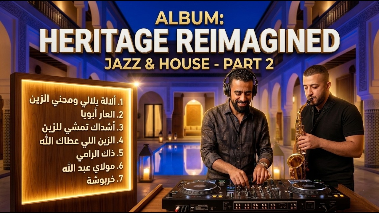 HERITAGE REIMAGINED (Part 2) | إحياء الموسيقى المغربية التراثية  - Moroccan Jazz & House Mix-(AI)