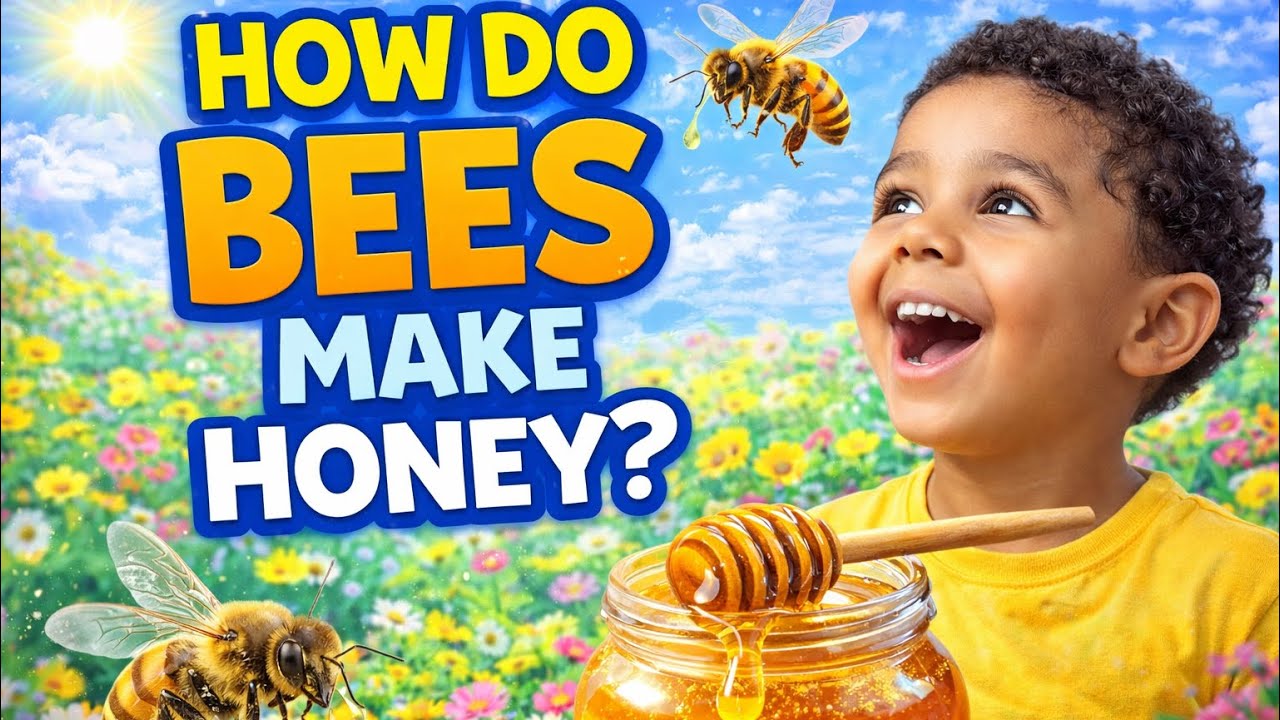 How Do Bees Make Honey? 🐝 🍯 Bee Facts for Kids | Janelle & Friends