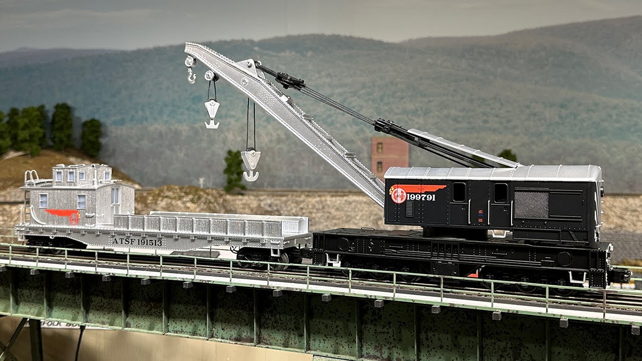 Work Train Gem: Atlas O Gauge Crane Car With Tender