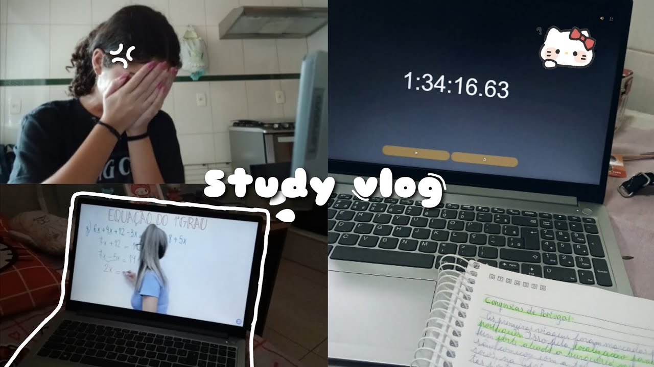 Study vlog | Rotina em semana de provas! ♡ [Estudando igual uma condenada]