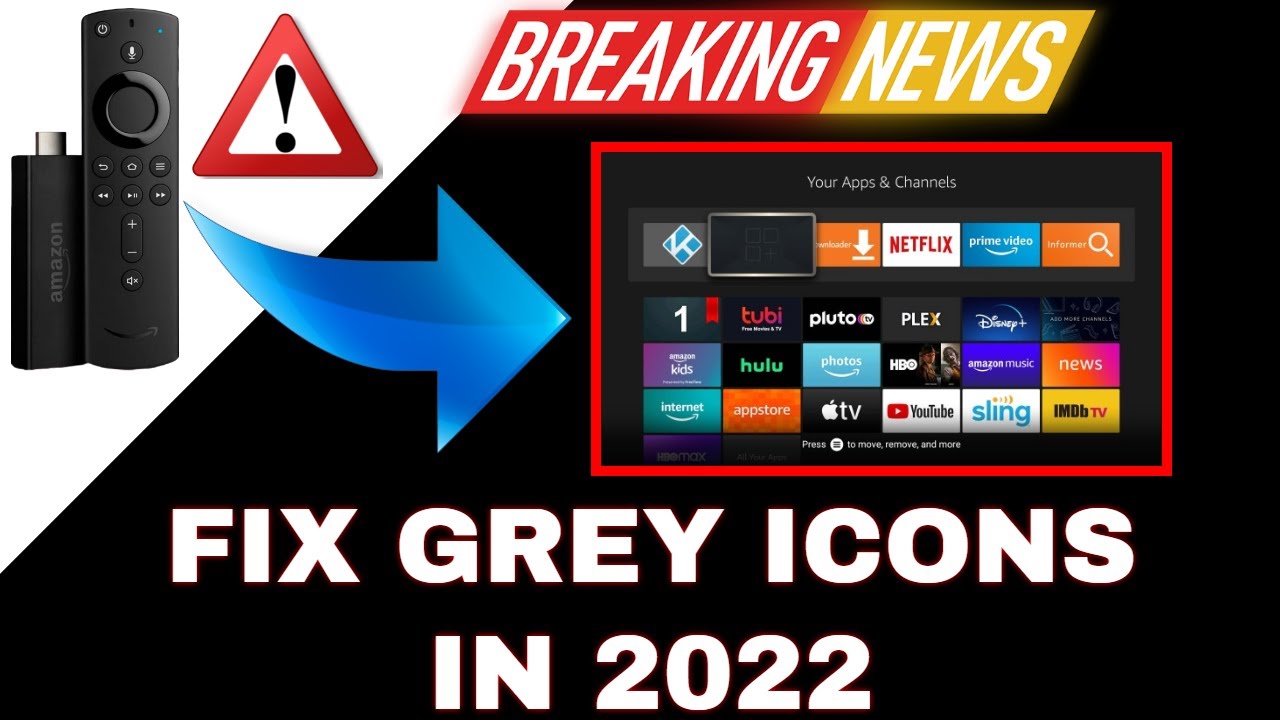 FIRESTICK MISSING ICON FIX, Update firestick grey icons 2022!