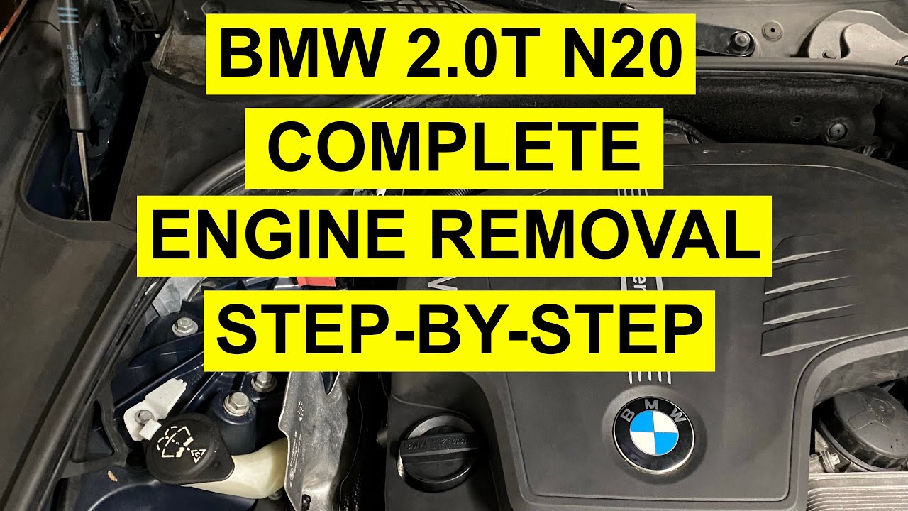Полное снятие двигателя BMW 2.0 Turbo 2010-2017 6-го поколения N20 F10 — серии 1, 3, 5 и X