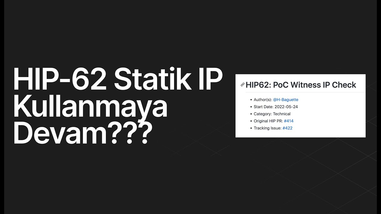 HIP62 - Statik IP Kullanmaya Devam mı?