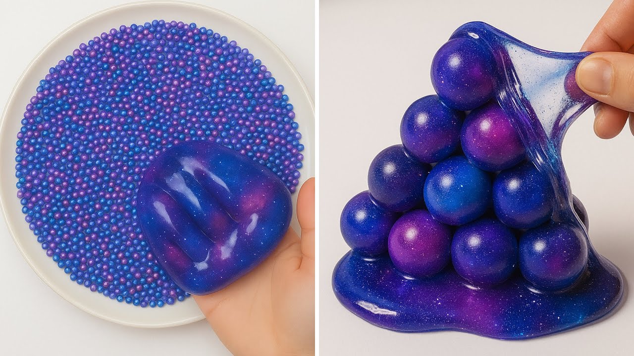 12 Hours Of Oddly Satisfying Galaxy Slime ASMR - Relaxing When Stressed Or Sleepy
