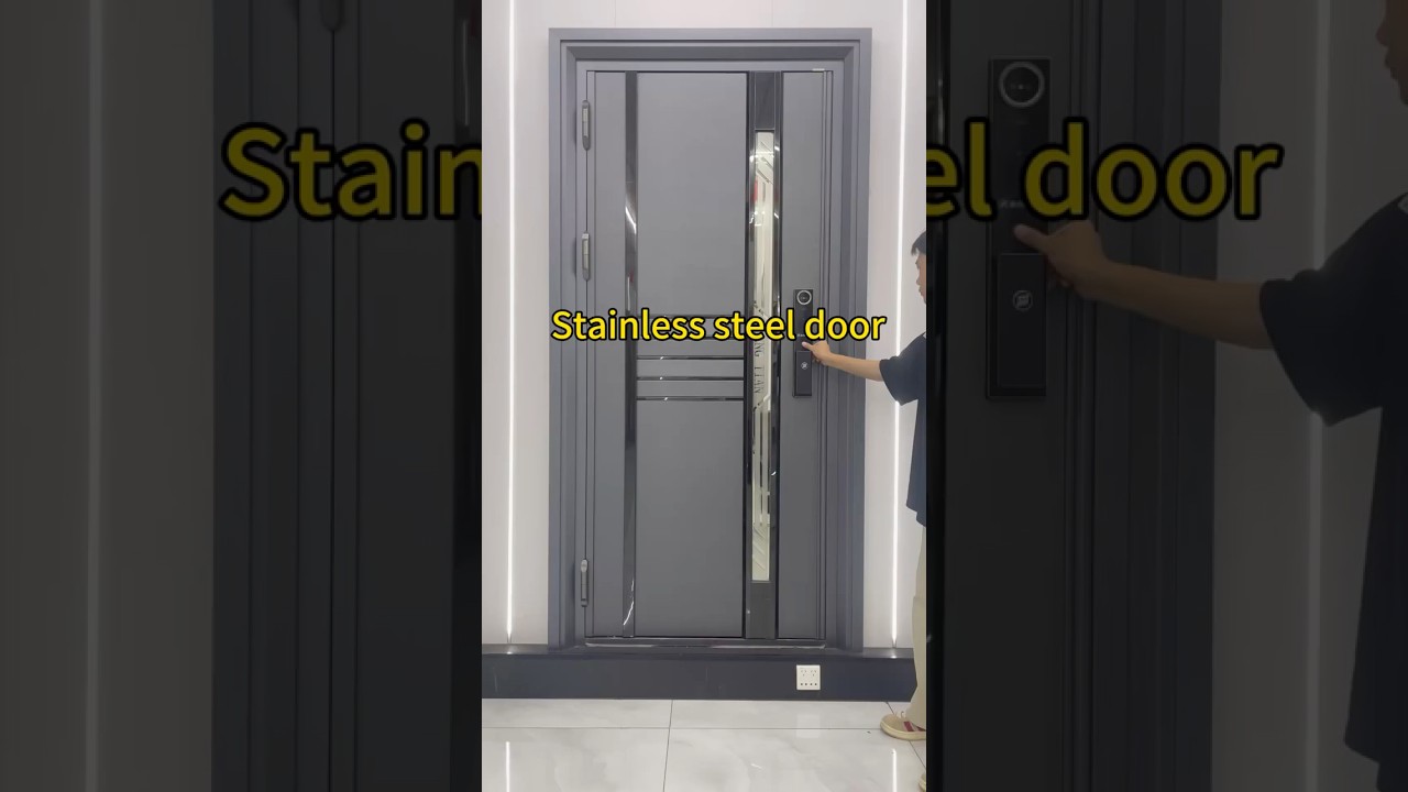 Luxury stainless steel door #door #entrancedoor #frontdoor #singledoor #externaldoor #doors