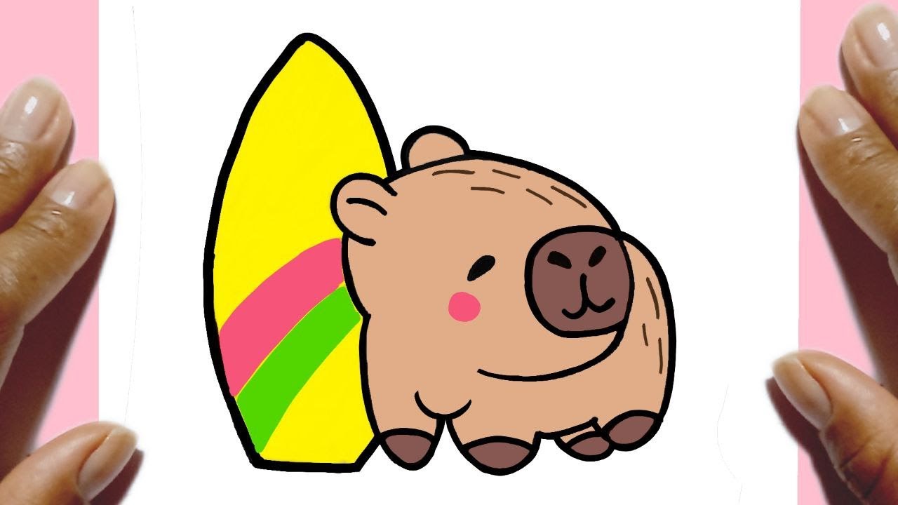 COMO DESENHAR UMA CAPIVARA FOFA KAWAII - PASSO A PASSO