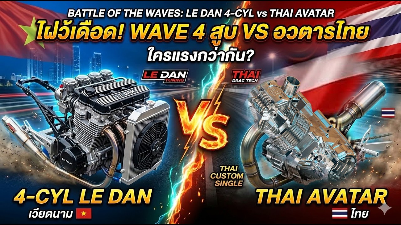 ช่างเวียดนาม vs ช่างไทย! งานสร้าง Wave 4 สูบ Le Dan กับ Avatar ไทย ใครสุดกว่า?