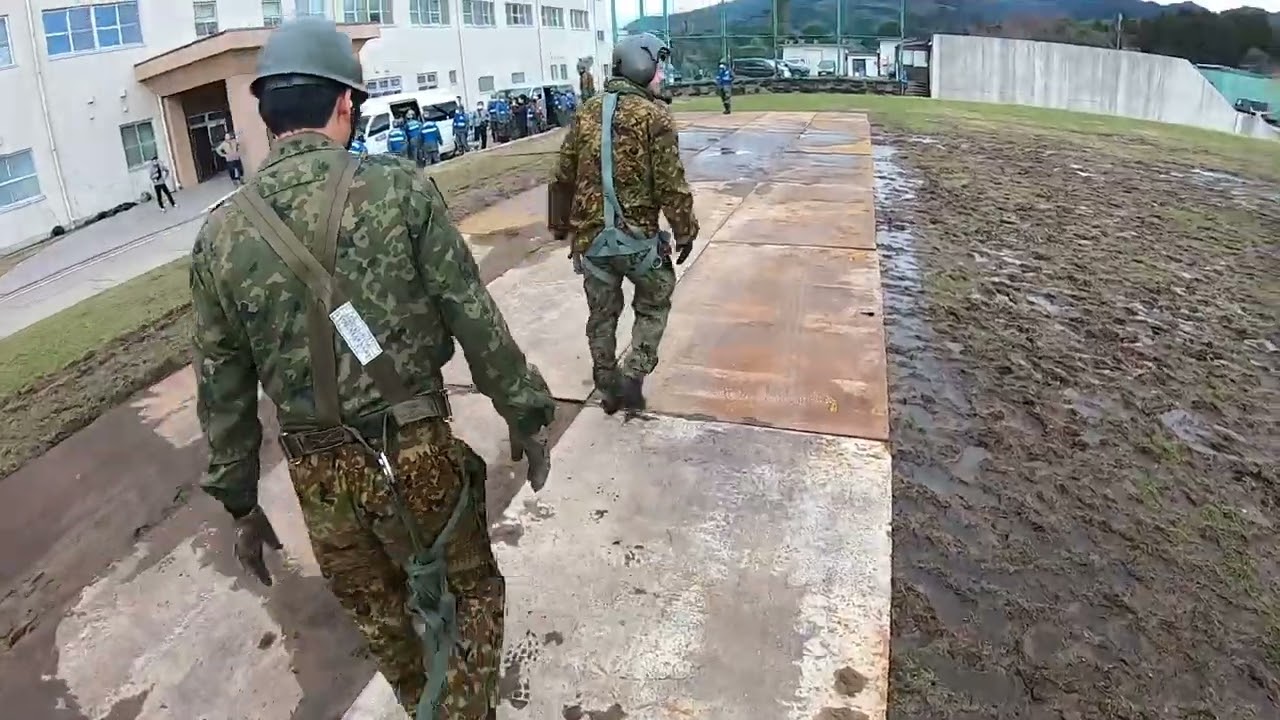 【令和６年能登半島地震】２０２４年１月２２日　陸上自衛隊及び航空自衛隊による、輪島市からの２次避難支援（隊員の視点映像）
