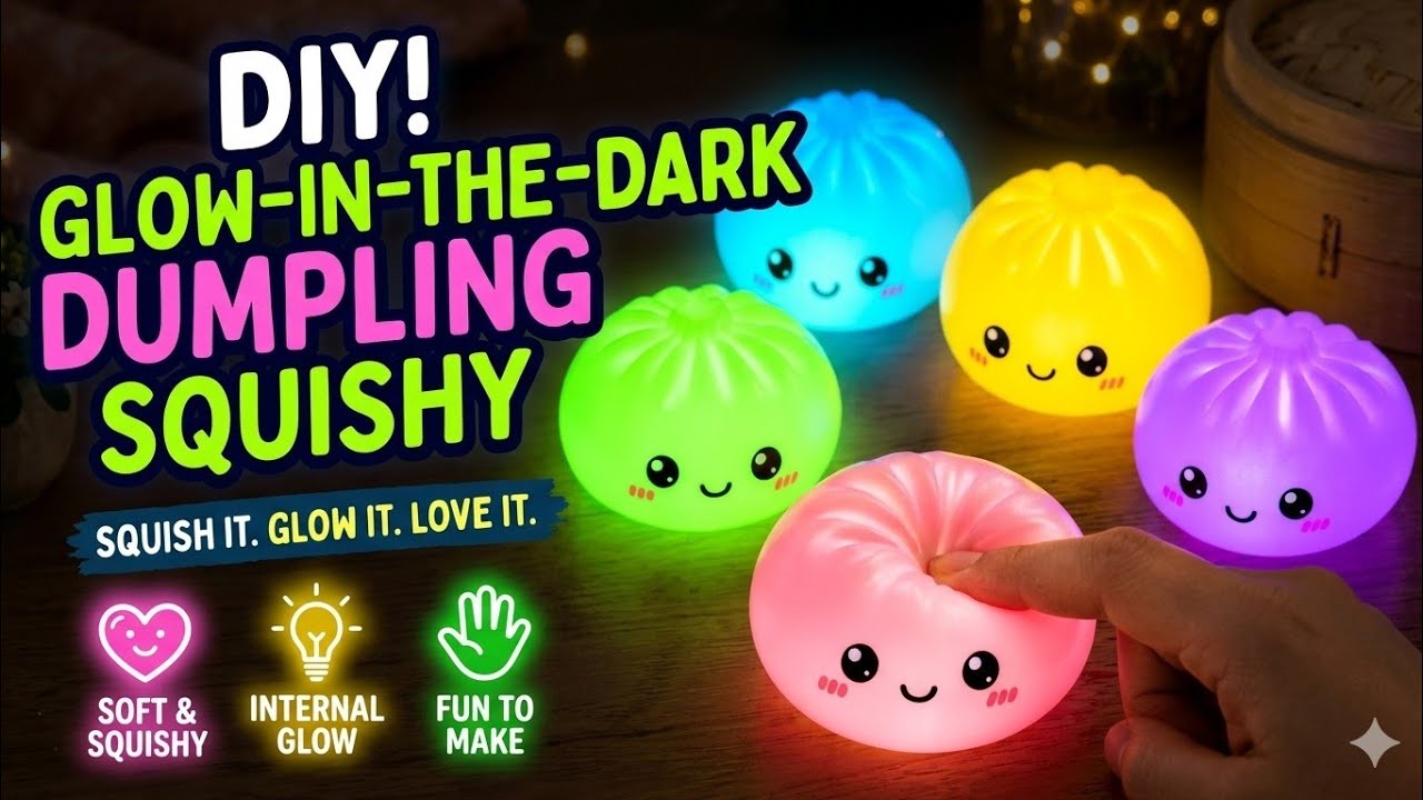 Testing the Viral Dumpling Squishy Trend! 🥟 How to make squishy at home / DIY Light Up Dumpling
