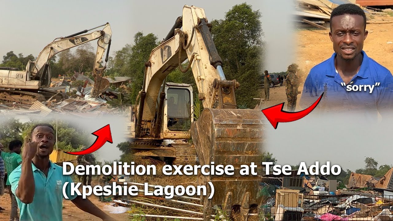 Demolition exercise at Tse Addo(Kpeshie Lagoon)