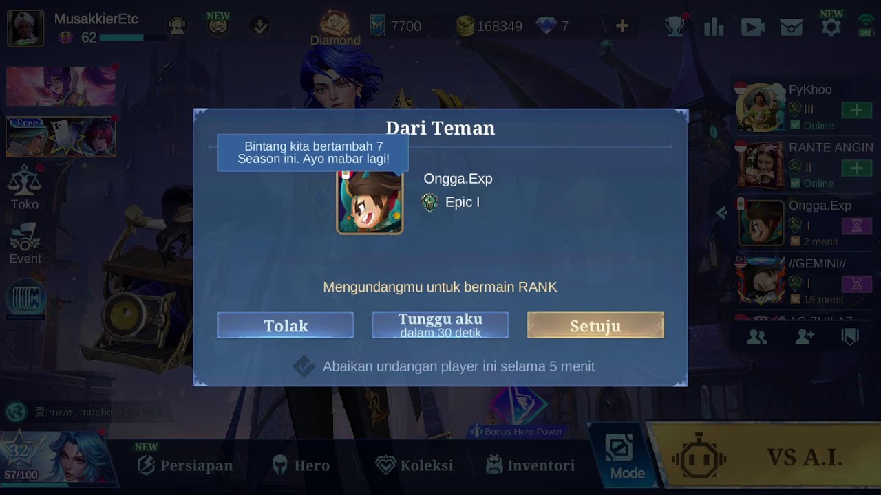 Countdown Turnamen Online Rante Angin