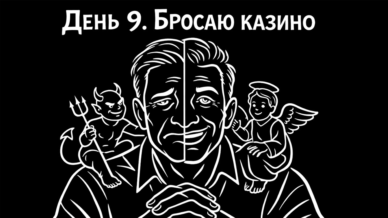 День 9. Почти бросил казино? Борюсь с дьяволом который просит начать лудить